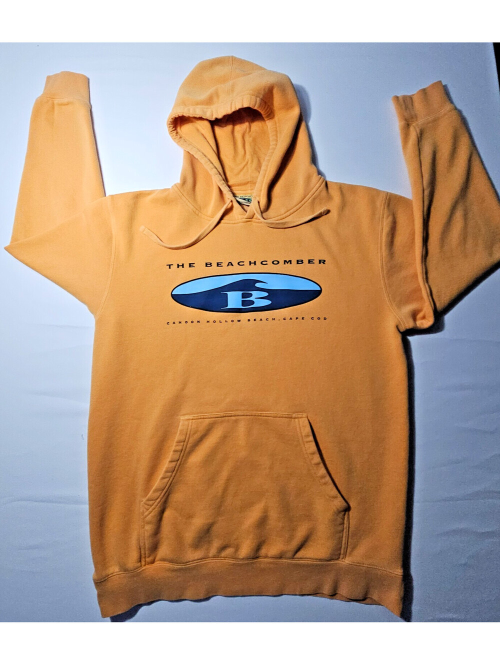 The Beachcomber Hoodie Mens L Orange Cahoon Hollow Beach Cape Cod Surf Pullover